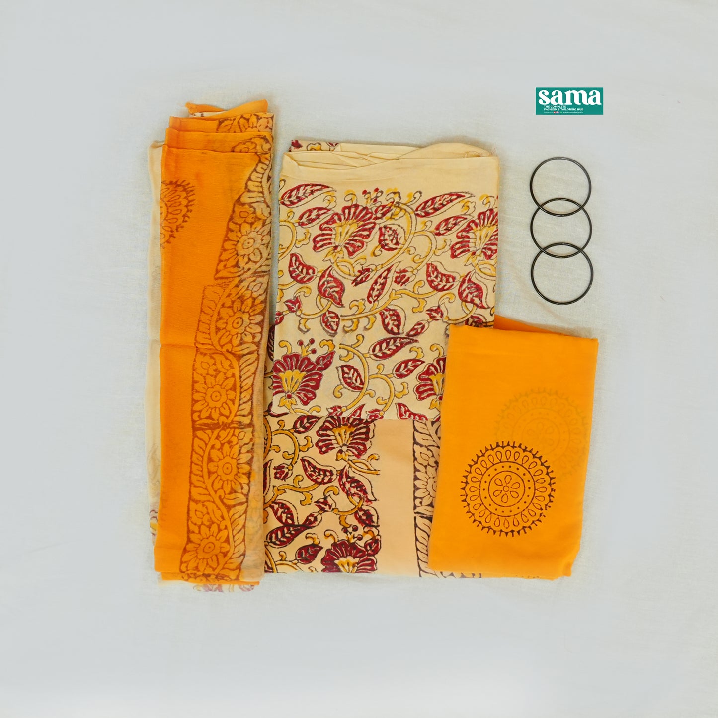 Crepe Silk Unstitched Salwar Suit Set | Premium Dress Material | SAMA Designs