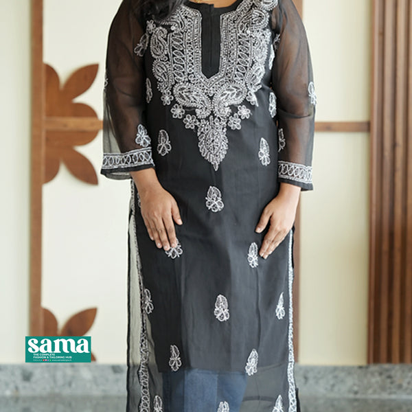 Chikankari Long Kurti