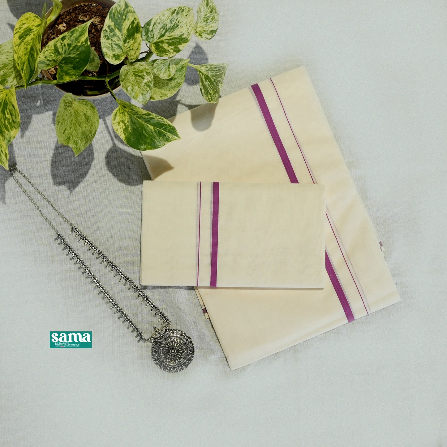 Puliyalkara 2.8 Meter Set Mundu for Women | Traditional Kerala Ethnic Wear