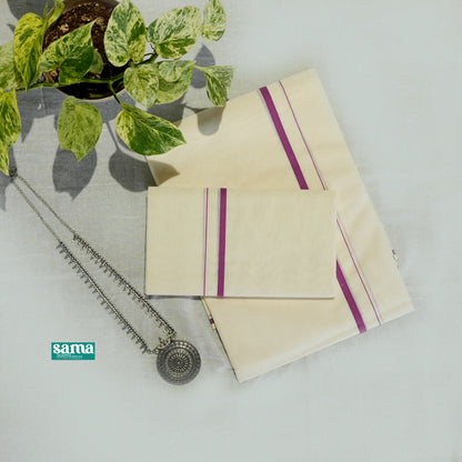 Puliyalkara 2.8 Meter Set Mundu for Women | Traditional Kerala Ethnic Wear