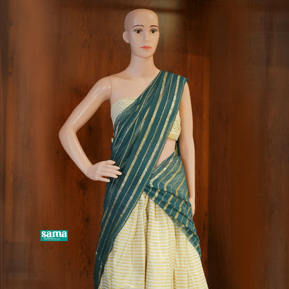 Kerala Cotton Dhavani Set Semi-Stitched for Women | Traditional Half Saree Set
