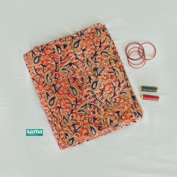 Kalamkari Hand Block Print Fabric – Machilipatnam Art| ₹195/Meter