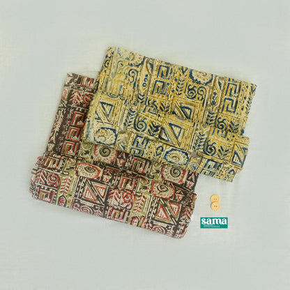 Kalamkari Hand Block Print Fabric – Machilipatnam Art| ₹195/Meter