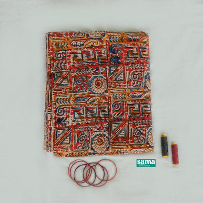 Kalamkari Hand Block Print Fabric – Machilipatnam Art| ₹195/Meter