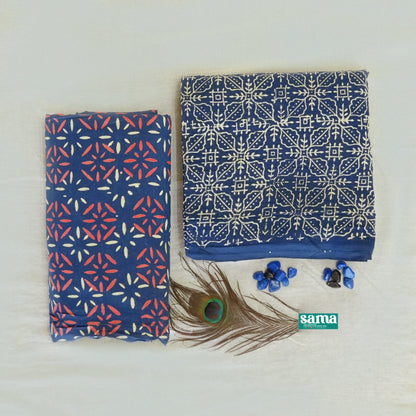 Kalamkari Dabu Bagru Cotton Fabric | Premium Cotton | ₹185/Meter | SAMA Designs