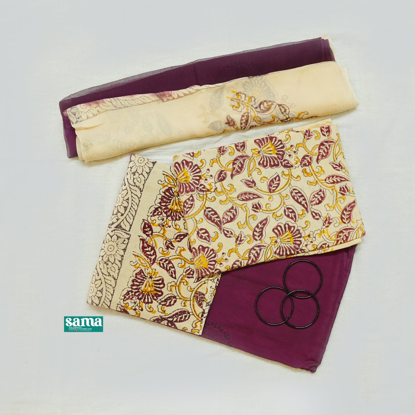 Crepe Silk Unstitched Salwar Suit Set | Premium Dress Material | SAMA Designs