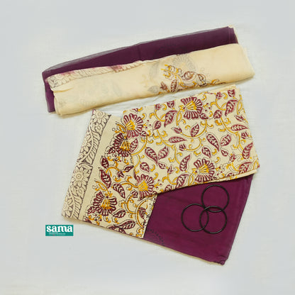 Crepe Silk Unstitched Salwar Suit Set | Premium Dress Material | SAMA Designs