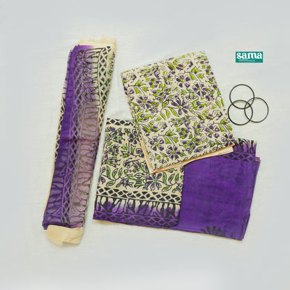 Crepe Silk Unstitched Salwar Suit Set | Premium Dress Material | SAMA Designs