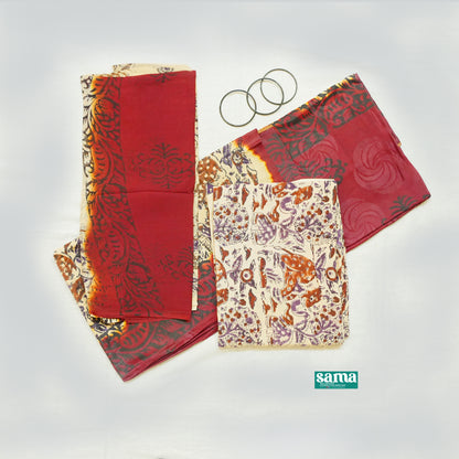 Crepe Silk Unstitched Salwar Suit Set | Premium Dress Material | SAMA Designs
