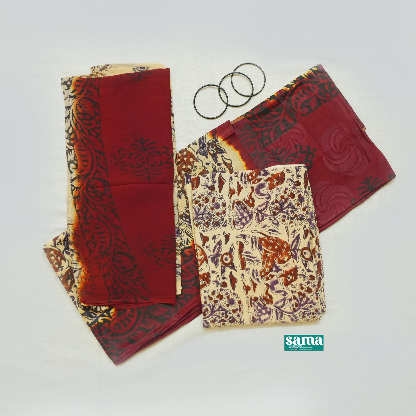 Crepe Silk Unstitched Salwar Suit Set | Premium Dress Material | SAMA Designs